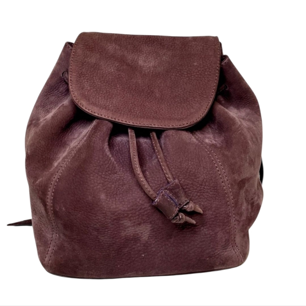 Coach Dark Purple Mauve Suede Backpack